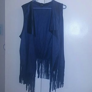 Suede Fringe Vest